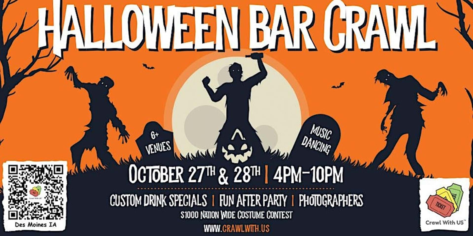 Halloween Bar Crawl - Des Moines (Fri & Sat) - 6th Annual